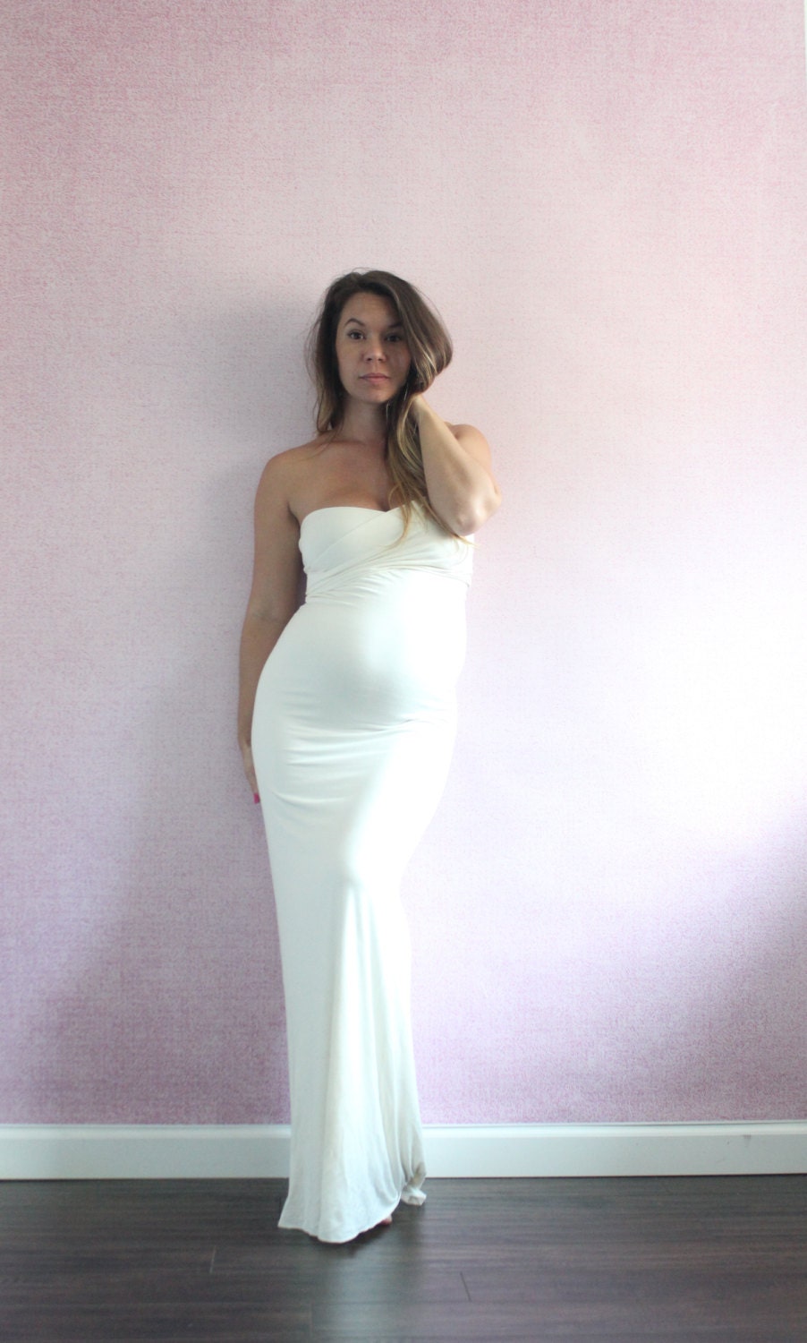 White Maternity Dress